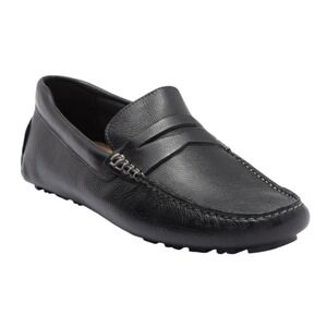 Nordstrom Mens Driving Penny Loafer Black Pebbled Leather M22420 Size 8M Brazil
